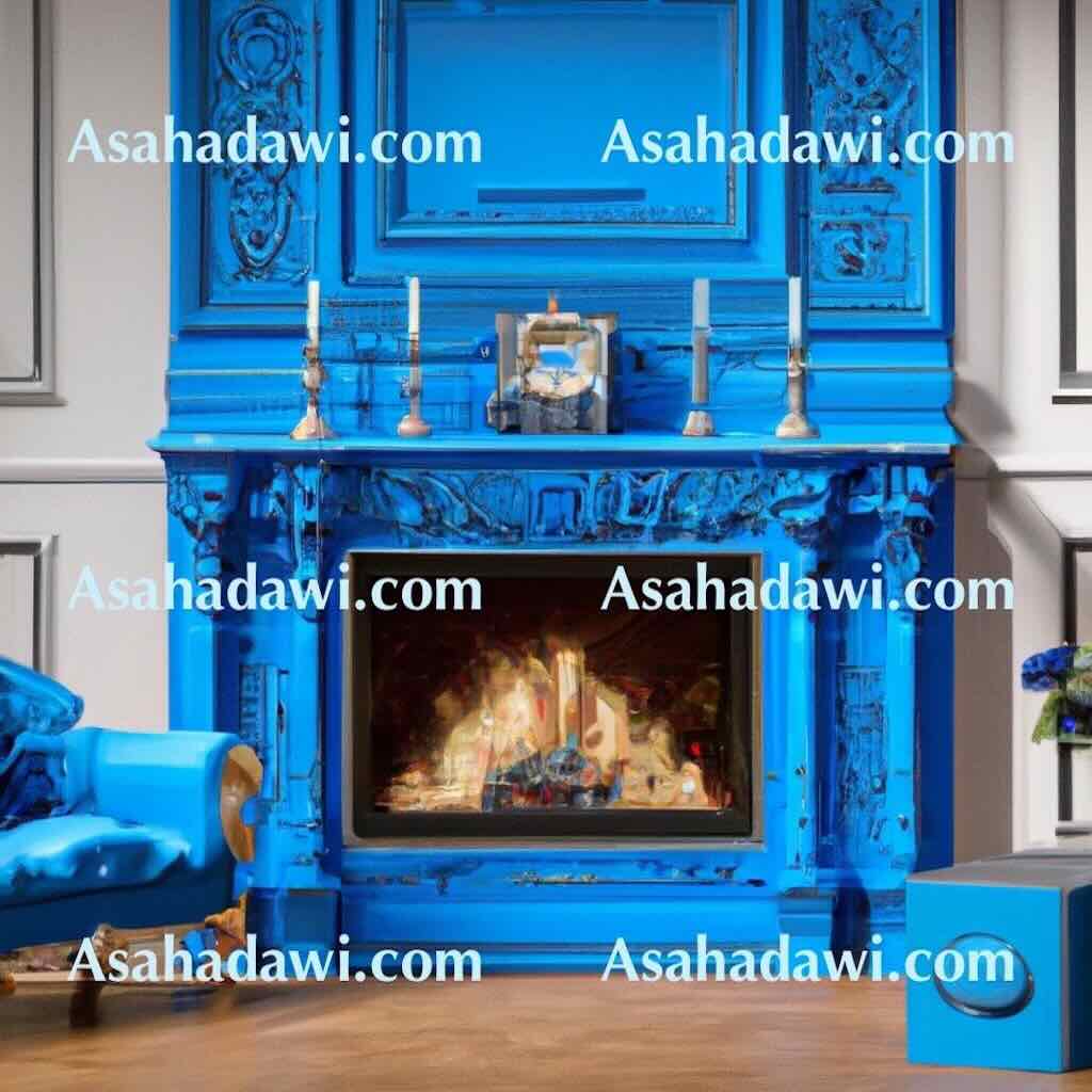 Blue Fireplace