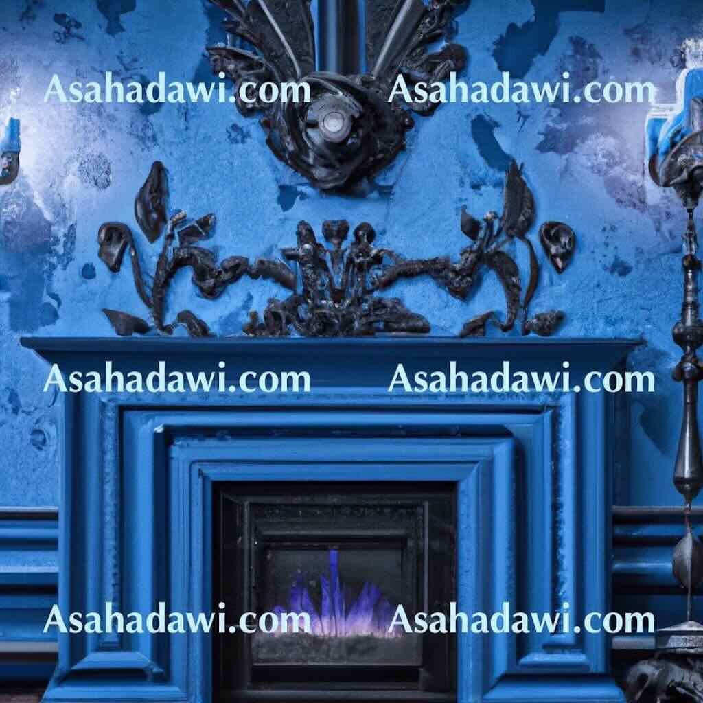 Blue Fireplace