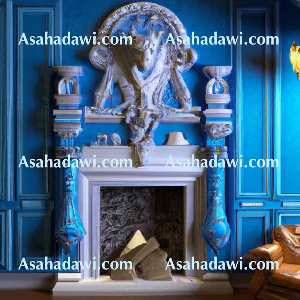 Modern Blue Fireplace Ideas