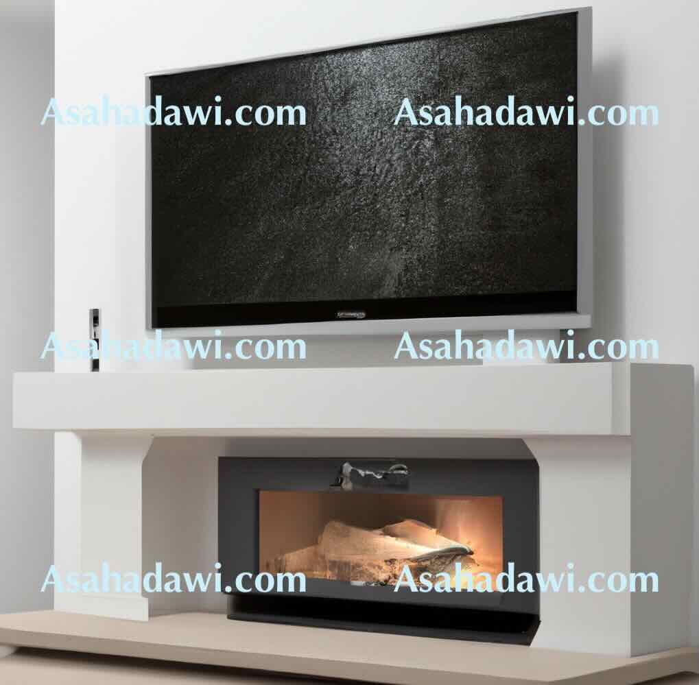 Modern fireplace ideas with tv above