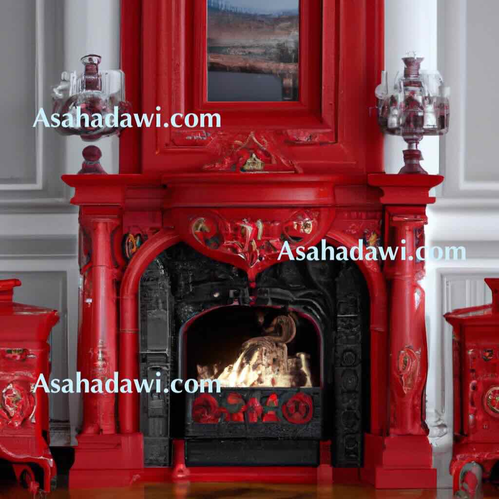 Modern red fireplace ideas