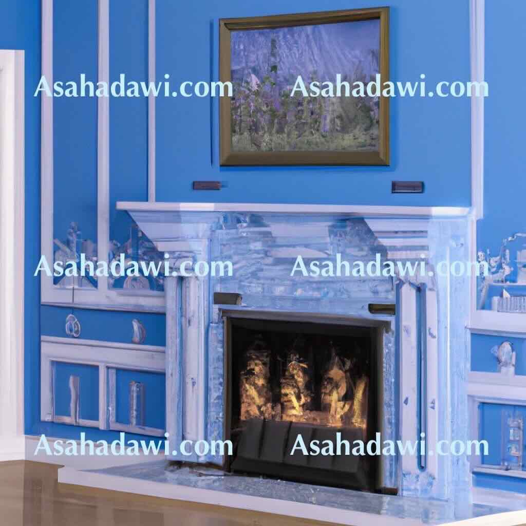 Modern Blue Fireplace Ideas