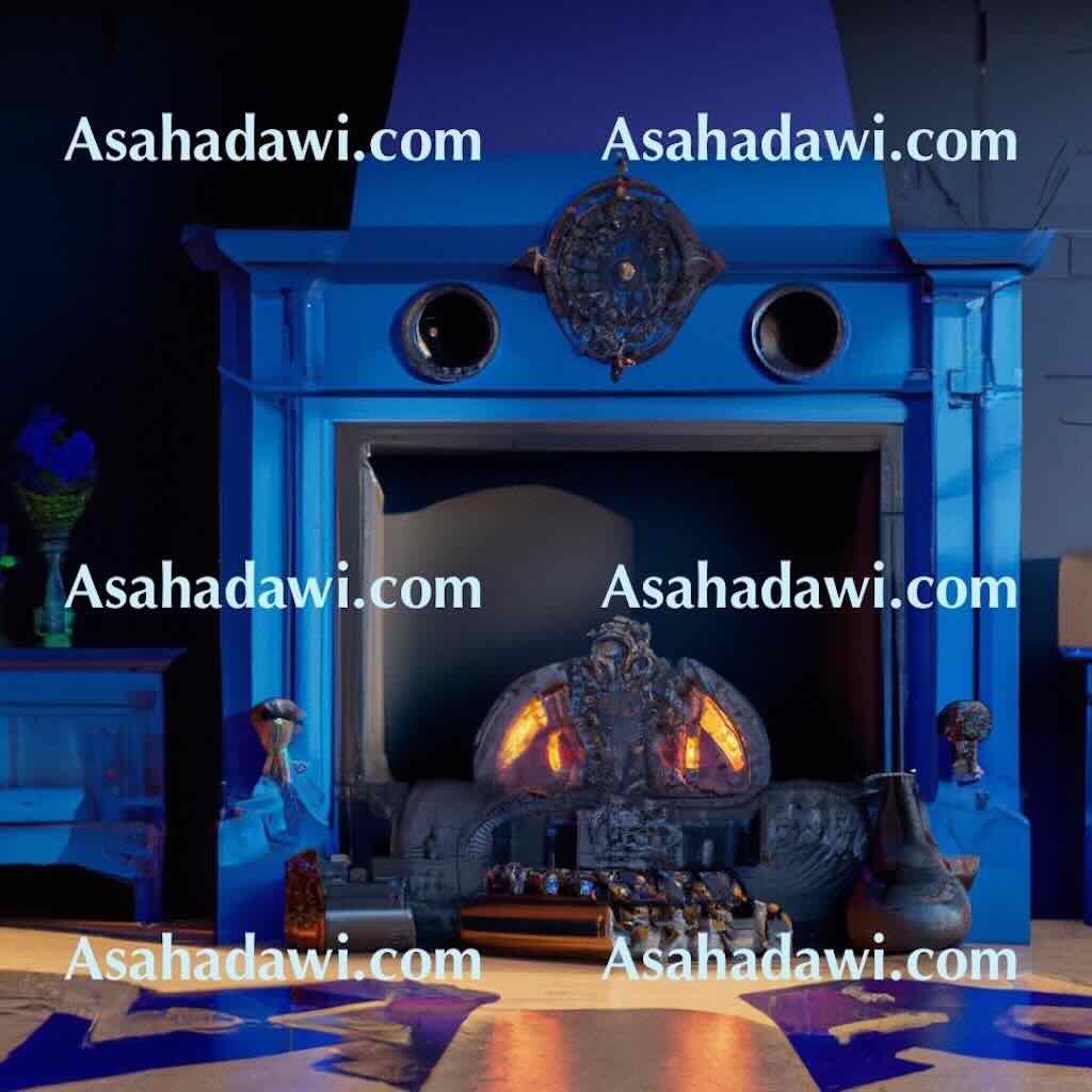 Blue Fireplace