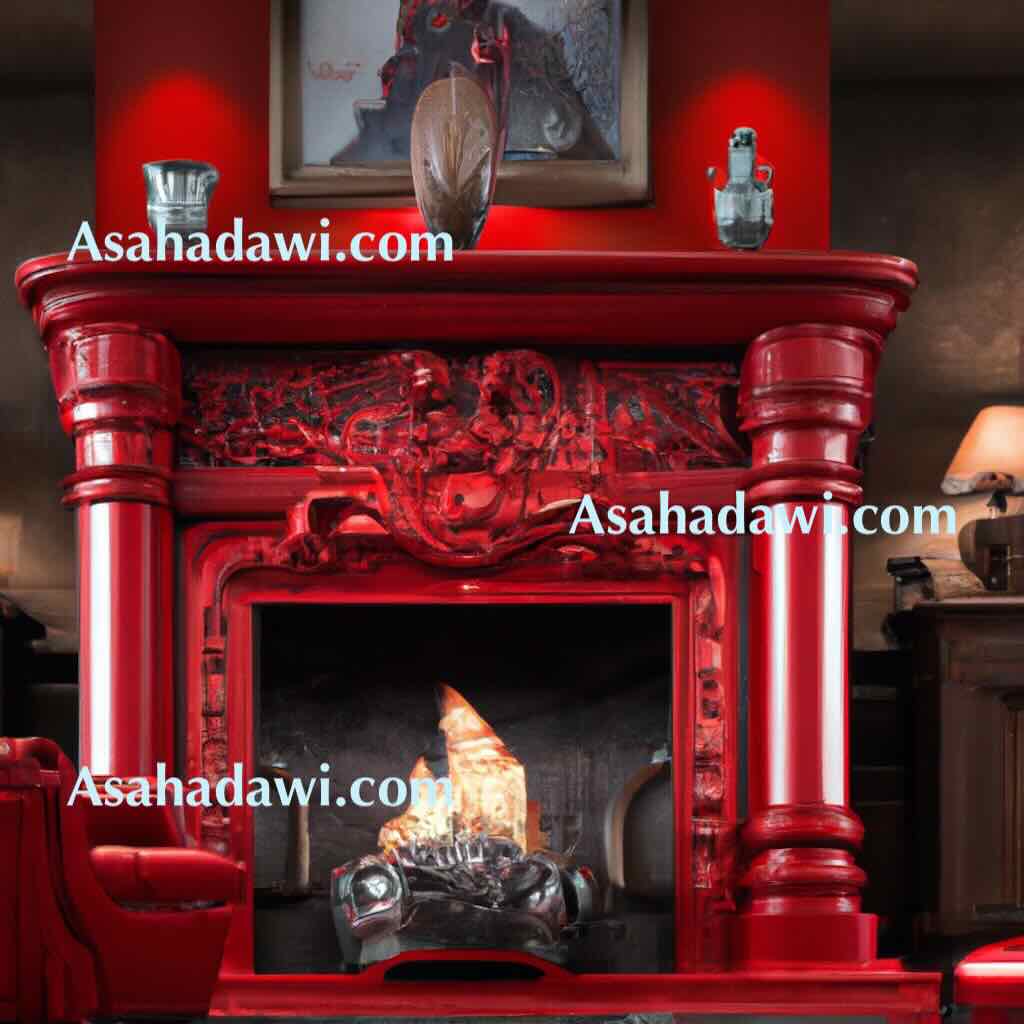 Red fireplace ideas