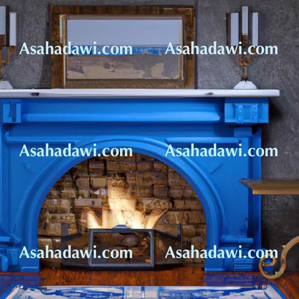 Modern Blue Fireplace Ideas