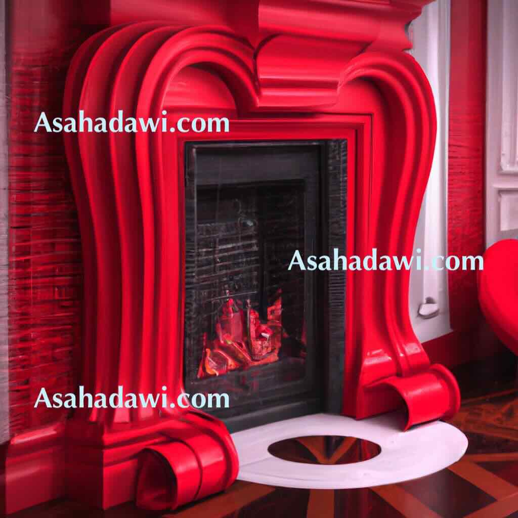 Red fireplace ideas