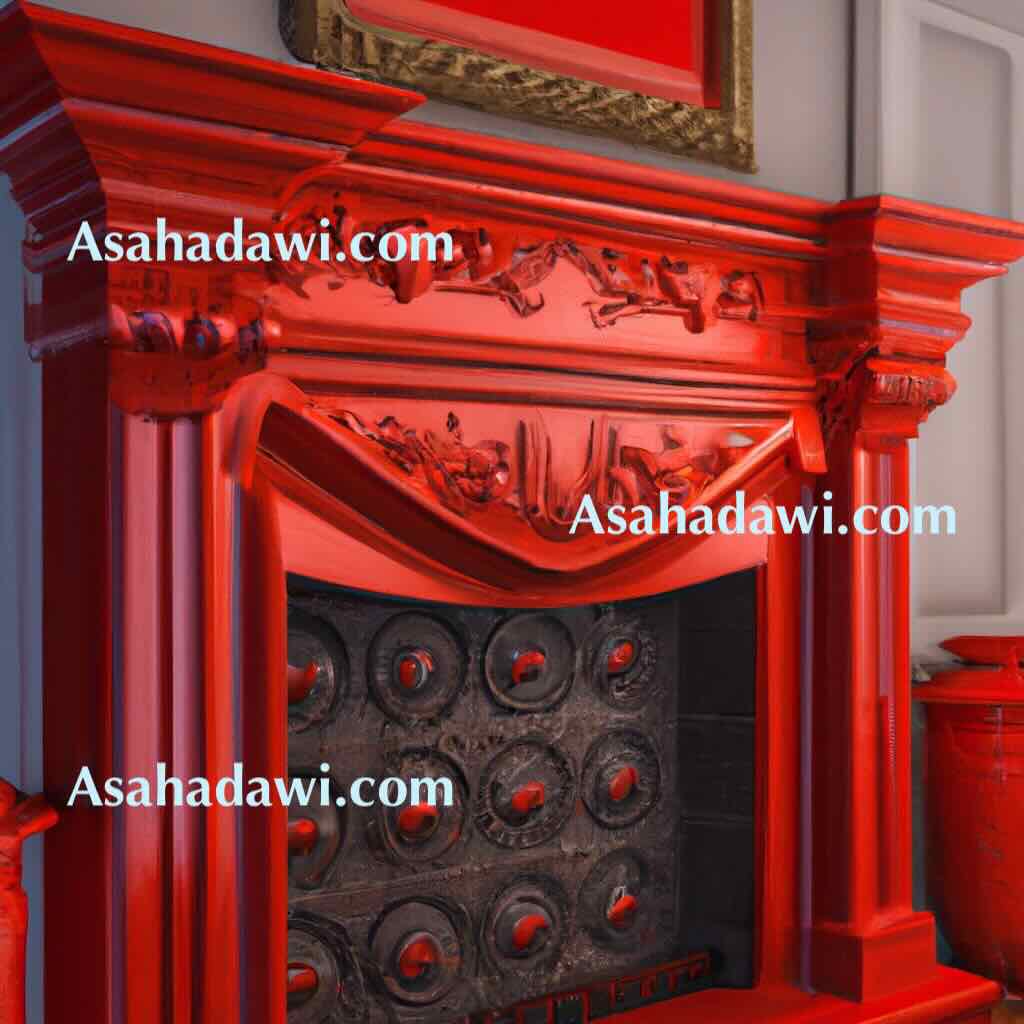 Red fireplace ideas