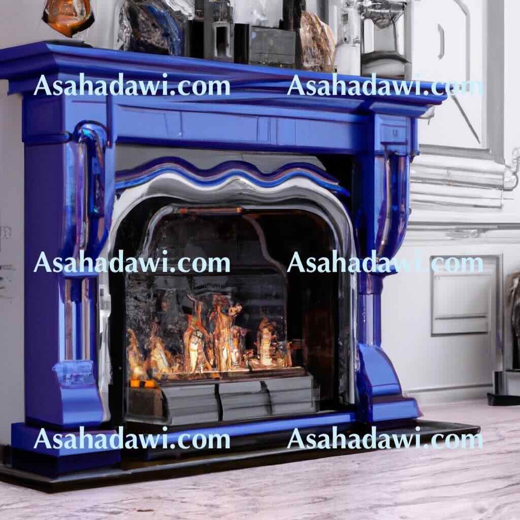 Modern Blue Fireplace Ideas