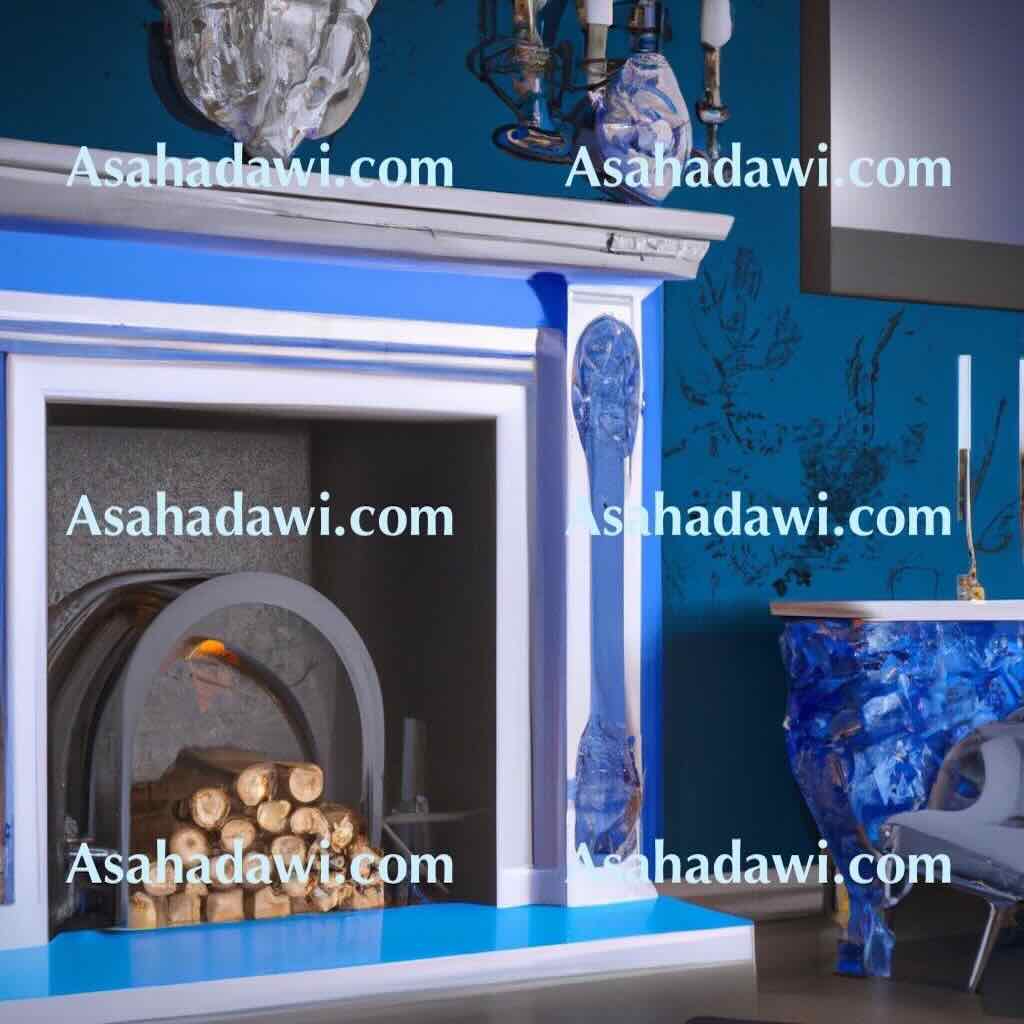 Modern Blue Fireplace Ideas