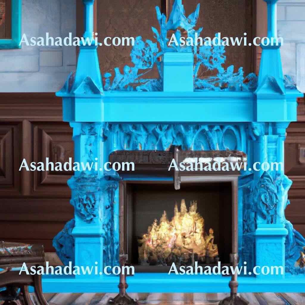 Blue Fireplace