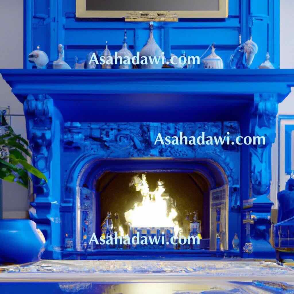 Modern Blue Fireplace Ideas