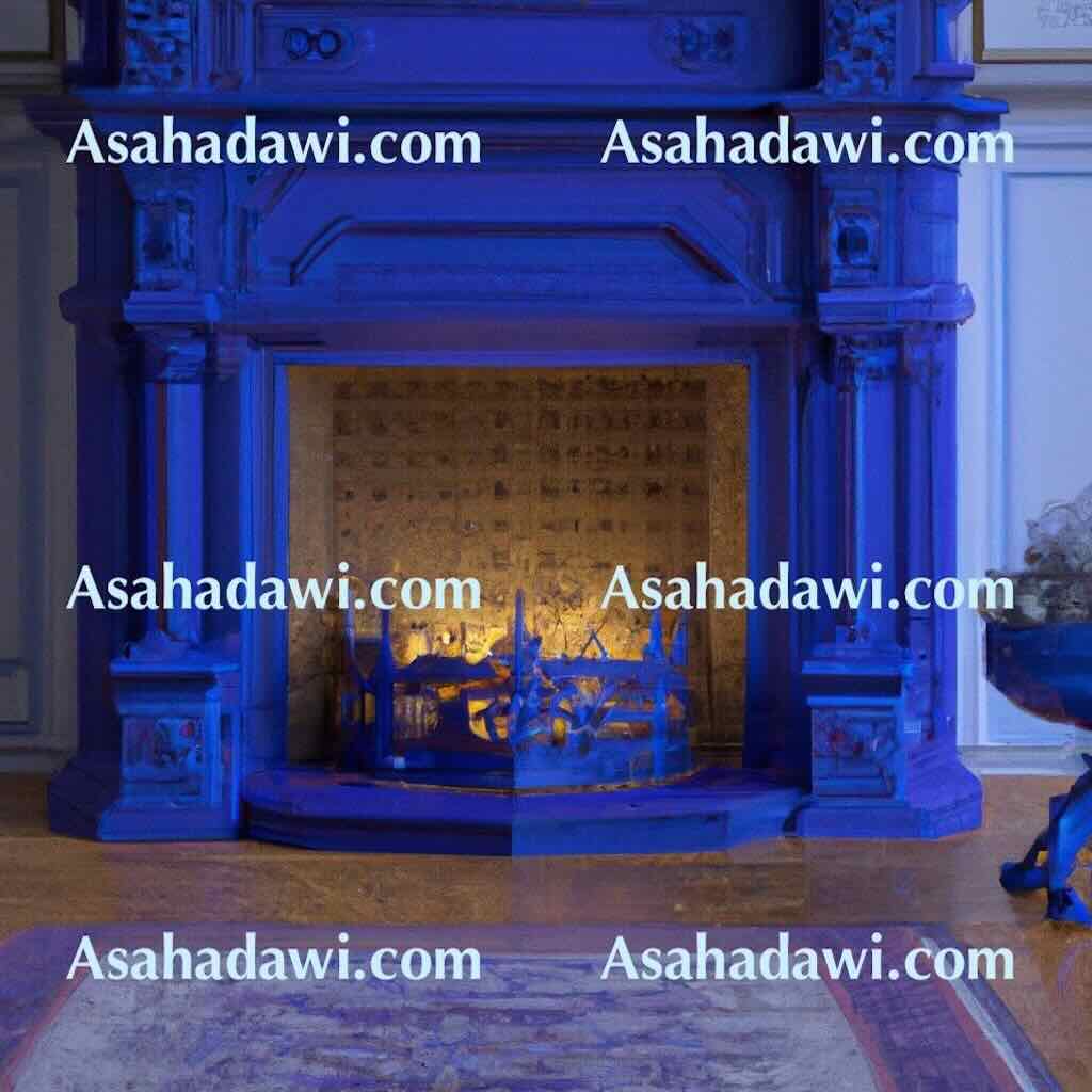 Blue Fireplace