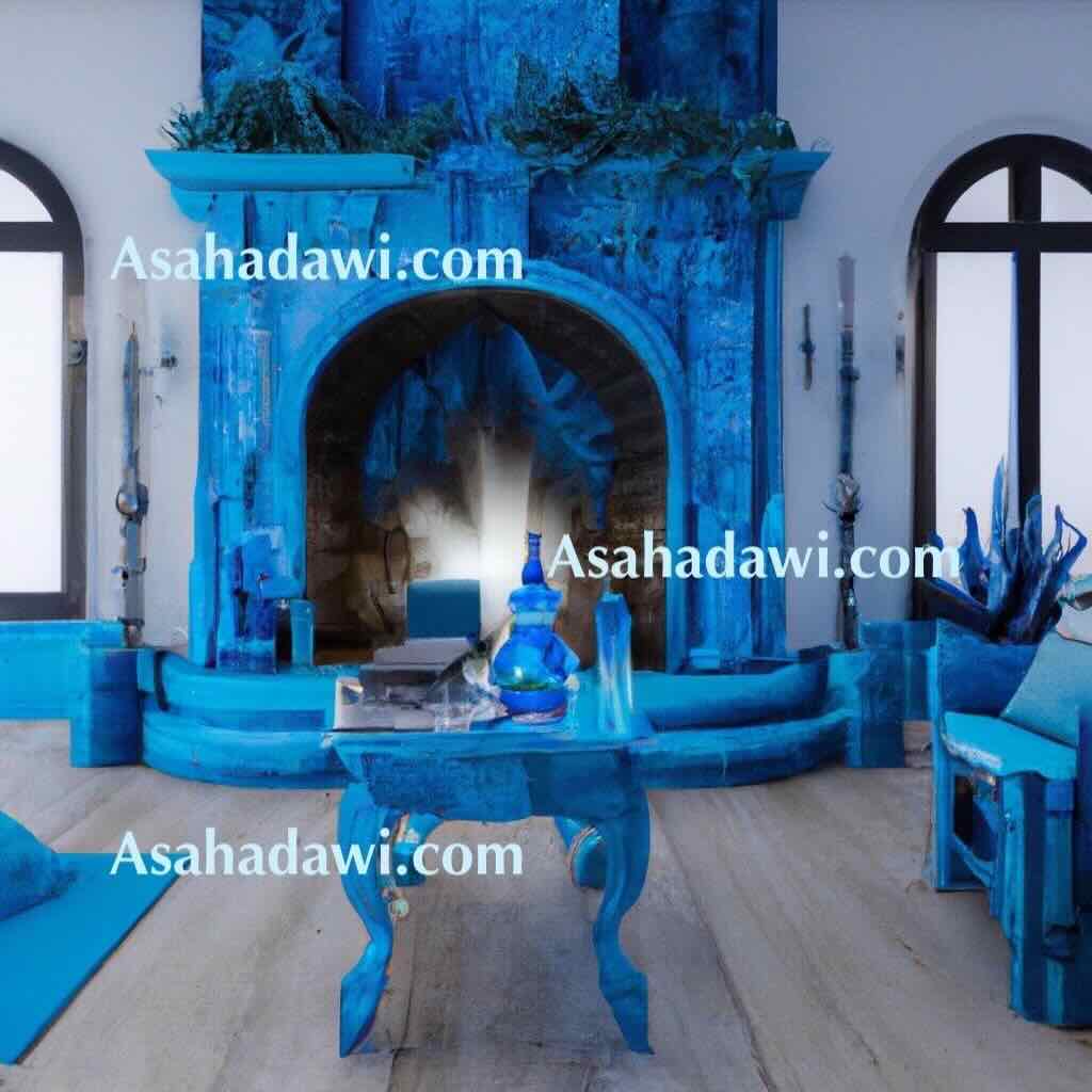 Modern Blue Fireplace Ideas