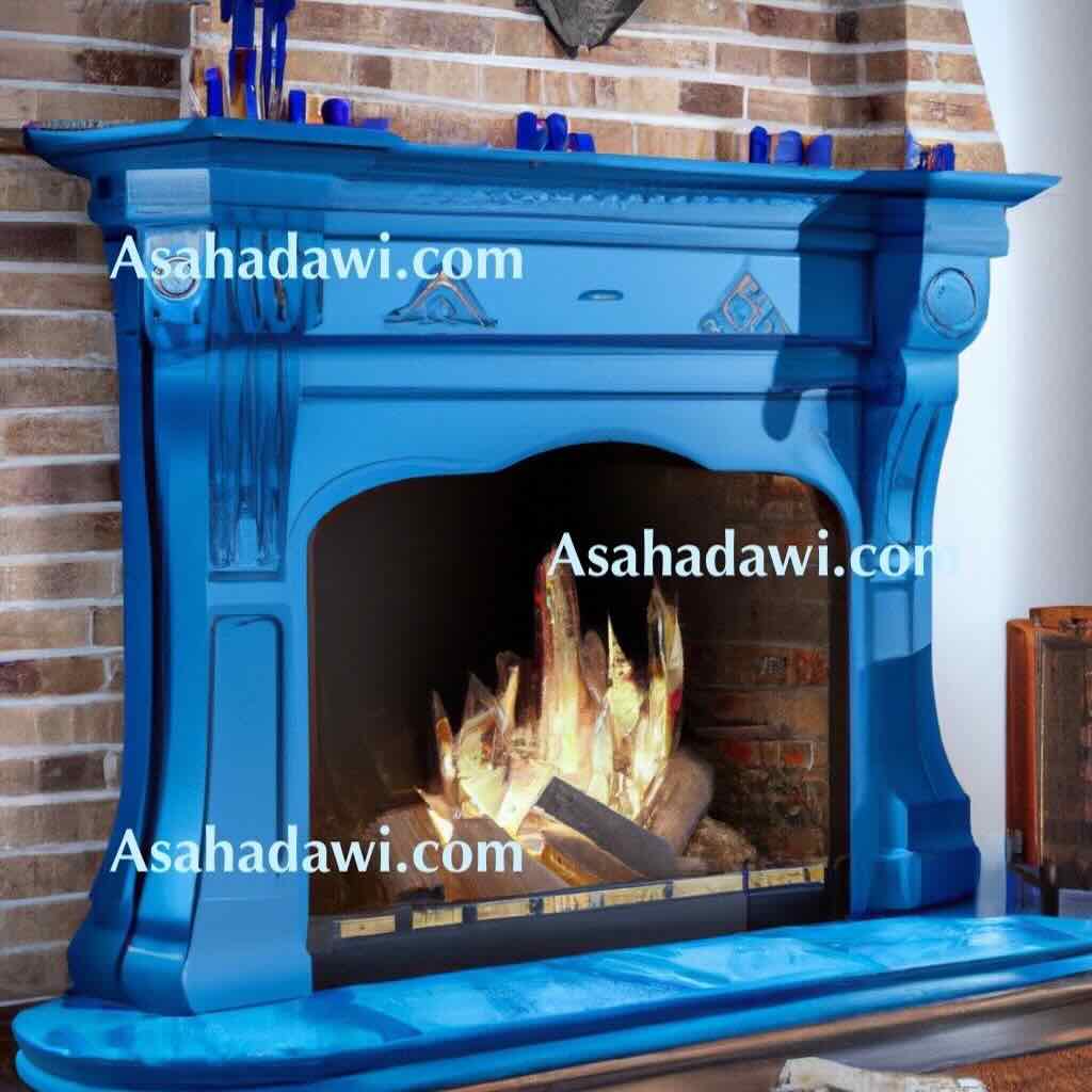 Modern Blue Fireplace Ideas