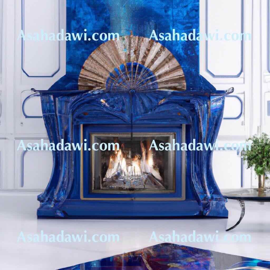 Blue Fireplace