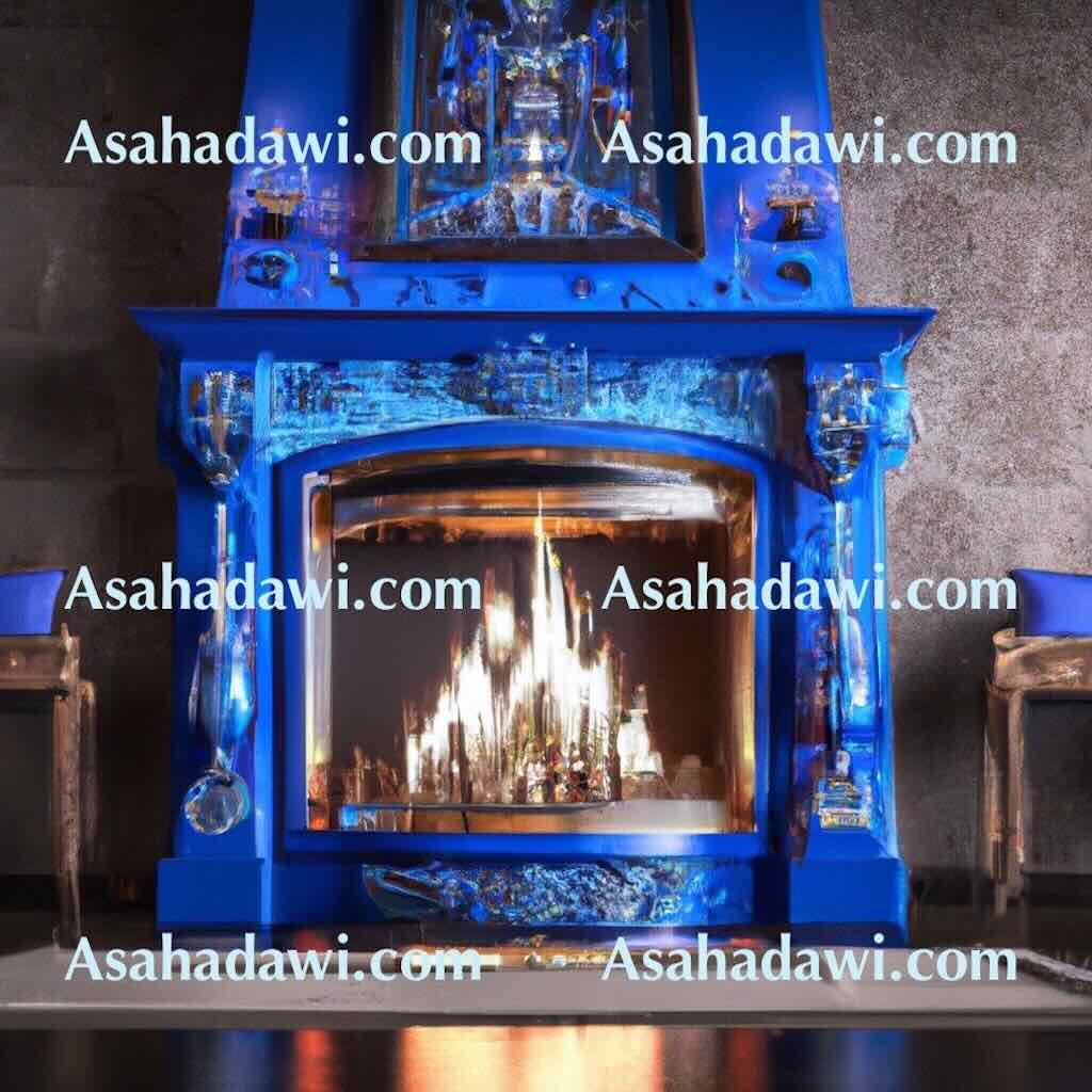 Blue Fireplace