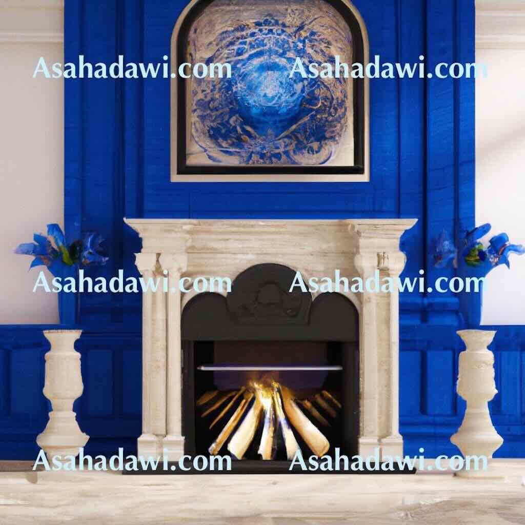 Blue Fireplace