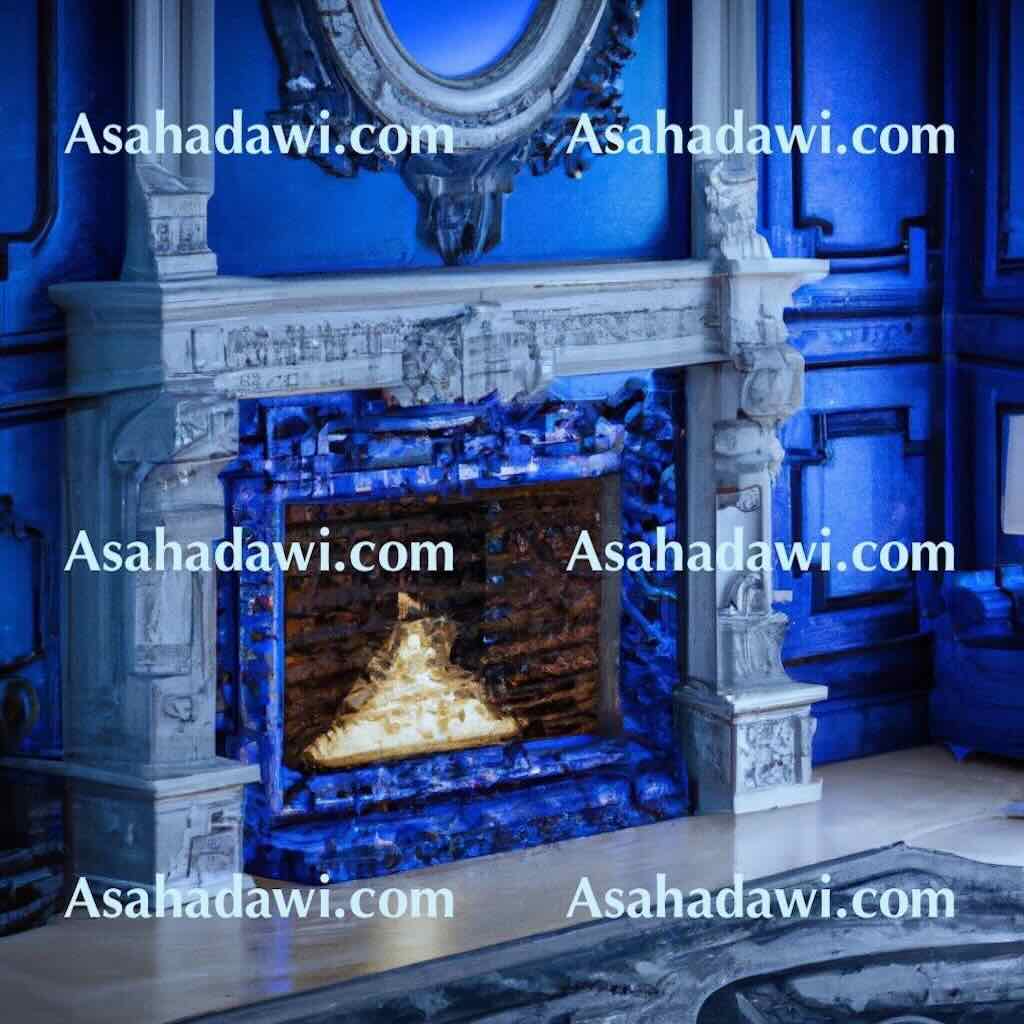 Blue Fireplace