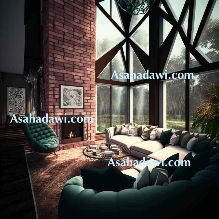 red brick Architectural Visualisation, interior design, stunning modern villa, Frederick hart ornament with huge living room with red brick Corner red brick Fireplace with beautiful burning detailed fire, photography, photorealistic, studio photography, hdr, 8k, cinematic color lighting, Warm and cozy interior of red brick fireplace in the living room space with sofa, pouf, beige carpet, lamp, mock up poster frame, decoration, plant and coffee table. cozy glass home decor. Template dramatic lighting, illuminated face lighting, Cannon EOS 5D Mark III, 85mm, volumetric lighting, high quality, photorealistic, symmetrical, full view, atmosphere lights, 4k, interior design magazine, AD magazine ,elle decorated magazine, 50mm, 4k, hyper detailed, octane render, cinematic, centered, DSLR, Cinestill 35mm film , volumetric lightin