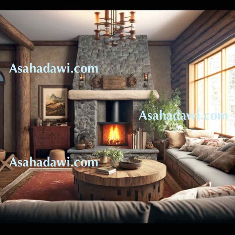 rustic corner fireplace Architectural Visualisation, interior design, stunning modern villa, Frederick hart ornament with huge living room with rustic corner Fireplace with beautiful burning detailed fire, photography, photorealistic, studio photography, hdr, 8k, cinematic color lighting, Warm and cozy interior rustic fireplace in the living room space with sofa, pouf, beige carpet, lamp, mock up poster frame, decoration, plant and coffee table. cozy glass home decor. Template dramatic lighting, illuminated face lighting, Cannon EOS 5D Mark III, 85mm, volumetric lighting, high quality, photorealistic, symmetrical, full view, atmosphere lights, 4k, interior design magazine, AD magazine ,elle decorated magazine, 50mm, 4k, hyper detailed, octane render, cinematic, centered, DSLR, Cinestill 35mm film , volumetric lightin